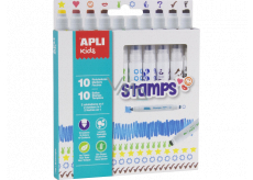 Apli Kids Stamps double-sided markers with stamp mix of colours 10 pieces
