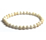 Ivory elastic bracelet made of natural ivory, ball 6 mm / 16 - 17 cm