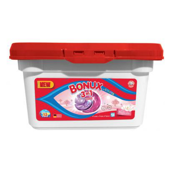 Bonux Color Pure Magnolia 3in1 gel capsules for washing coloured laundry 12 pieces