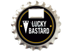 Nekupto Lucky Bastard bottle opener, coaster and magnet 10 cm