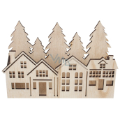 Houses with forest wooden playpen 21 x 14 x 6,8 cm