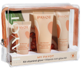Payot My Payot Creme Glow cream for restoring radiant skin 30 ml + CC Glow unifying and brightening cream 20 ml + Masque Sleep and Glow night mask to promote brightness 15 ml + pouch, cosmetic set for women