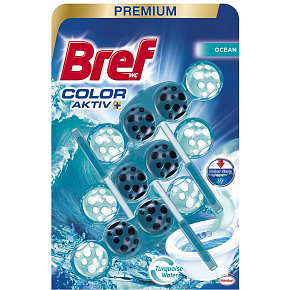 Bref Turquoise Aktiv Ocean WC block in balls 3 x 50 g