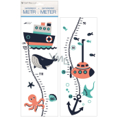 Stickers for wall Children's tape measure - nautical, up to 120 cm