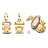 Charm Sterling Silver 925 Robot with Rotating Face, Friendship Bracelet Pendant