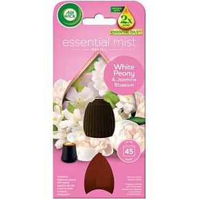 Air Wick Essential Mist Refill White Peony & Jasmine Blossom - Peony and Jasmine Flower Air Freshener Refill 20 ml