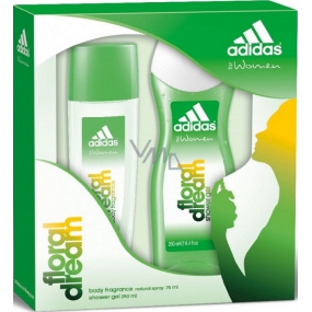 Adidas Floral Dream perfumed deodorant glass for women 75 ml + shower gel 250 ml, cosmetic set