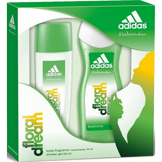 Adidas Floral Dream perfumed deodorant glass for women 75 ml + shower gel 250 ml, cosmetic set