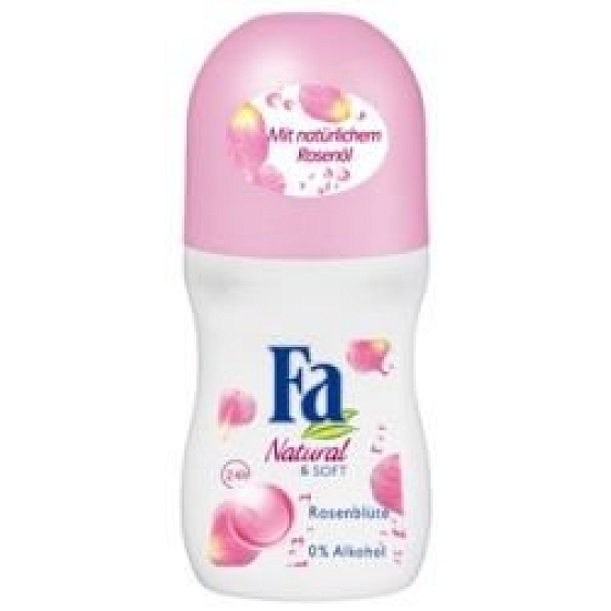 Fa Natural & Soft Rose & Almond Milk roll-on ball deodorant for women 50 ml