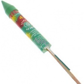 Trident rocket pyrotechnics CE2 4 color effects 1 piece II. hazard classes marketable from 18 years!