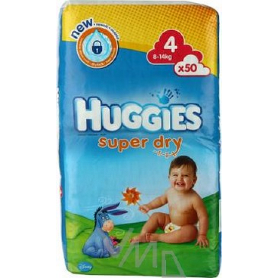 Huggies Super Dry size 4, 8-14 kg, diaper 50 pieces