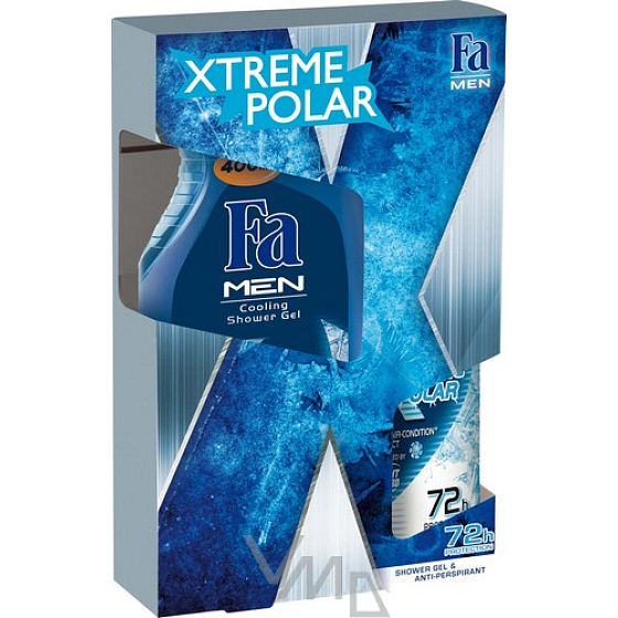 Fa Men Xtreme Polar shower gel 400 ml + deodorant spray 150 ml, cosmetic set