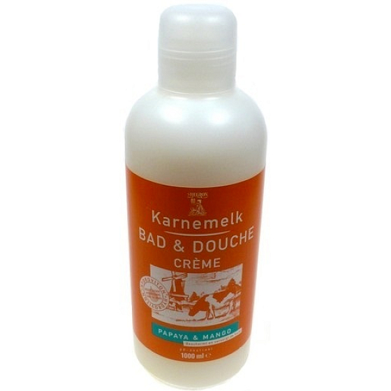 Hegron Karnemelk Papaya and mango bath milk and shower cream 1000 ml