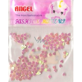 Angel Nail Decorations Hearts Light Orange 1 Pack