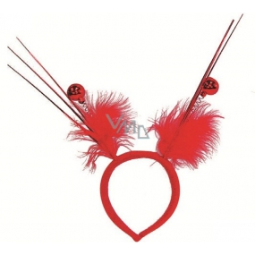 Headband with flasks on a spring red 26 cm