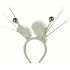 Headband with flasks on a spring white 26 cm