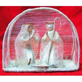 Nativity Scene from Abaca 16 x 14 x 11 cm
