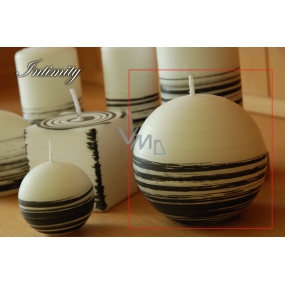 Lima Aromatic spiral Intimity candle white - black ball 100 mm 1 piece