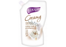Luksja Creamy Cotton milk & provitamin B5 tekuté mýdlo náhradní náplň 400 ml