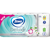 Zewa Deluxe Jasmine Blossom 3-ply toilet paper, 8 rolls, 19.3 m roll