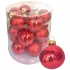 Flasks glass red set 4 cm 18 pieces