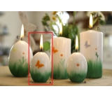 Lima Spring relief bow tie candle white egg 40 x 60 mm 1 piece