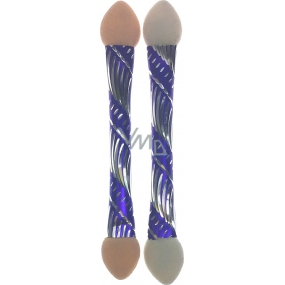 Eyeshadow applicator double-sided violet-silver 6.5 cm 2 pieces 80060