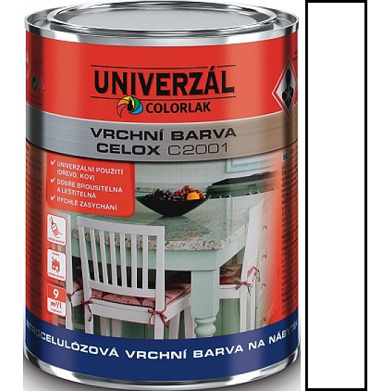 Colorlak Celox C2001 nitrocellulose top paint for furniture White 0.35 l