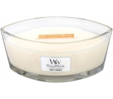 WoodWick Baby Powder - baby powder scented candle with wooden wide wick and glass lid ship 453 g