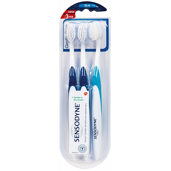 Sensodyne Gentle Care Soft Toothbrushes 3 Pieces