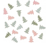 Wooden pink and blue trees 2 cm 24 pieces