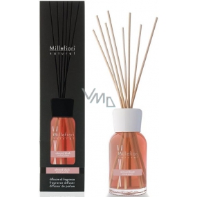 Millefiori Milano Natural Almond Blush - Almond Powder Diffuser 250 ml + 8 stalks 30 cm long in medium-sized rooms lasts at least 3 months