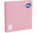 Aha Paper napkins 3 ply 33 x 33 cm 20 pieces one color pink