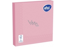 Aha Paper napkins 3 ply 33 x 33 cm 20 pieces one color pink