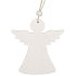 Wooden Hanging Angel White 9 cm 2 pieces