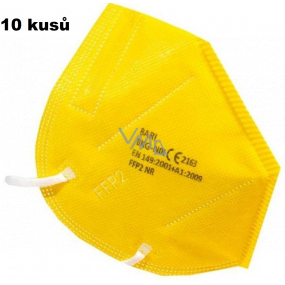Bari Medical Respirator mouth guard 5-layer FFP2 face mask yellow 20 pieces
