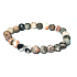 Jasper Zebra bracelet elastic natural stone, ball 8 mm / 16-17 cm, stone of positive energy