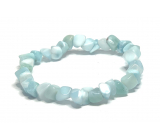 Larimar Troml bracelet elastic natural stone made of shiny and rounded stones 3 - 5 mm / 16 - 17 cm, stone of mythical Atlantis