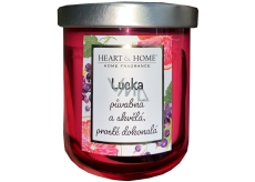 Heart & Home Fresh grapefruit and blackcurrant soy scented candle with the name Lucka 110 g