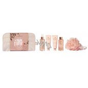 Grace Cole Vanilla & Almond shower gel 100 ml + body mist 100 ml + hand and nail cream 50 ml + body cream 50 ml + bath sponge + cosmetic bag, cosmetic set for women