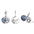 Sterling silver 925 Disney Dumbo and his sweet dreams, 2in1 pendant bracelet family