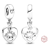 Charm Sterling silver 925 Forever friends, infinity bracelet pendant, friendship