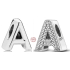 Charm Sterling silver 925 Alphabet letter A, bead for bracelet