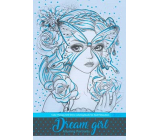 Ditipo Relaxation colouring book Dream girl A4 blue 10 pages