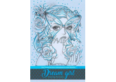 Ditipo Relaxation colouring book Dream girl A4 blue 10 pages
