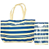 Dolce & Gabbana Light Blue canvas bag striped 33 x 30 x 11 cm