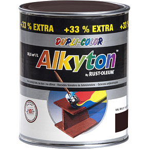 Dupli-Color Alkyton Gloss, self-priming rust paint, Ral 8017 dark brown, 1 l