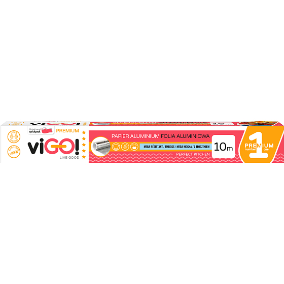 viGO aluminum foil extra strong 15 μ, width 29 cm, length 10 m