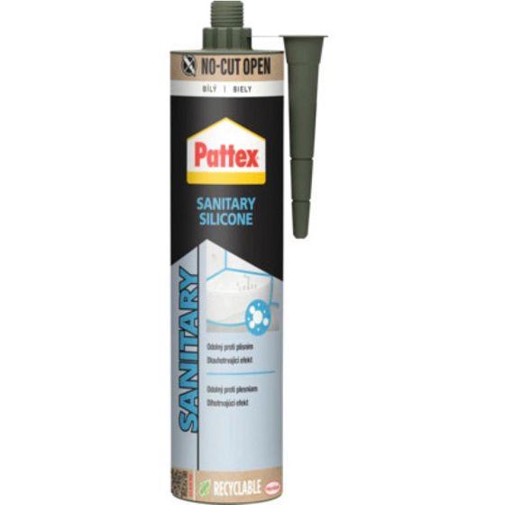 PATTEX Sanitary Silicone, White, 280 ml