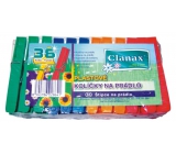 Clanax Plastic Colorful Clothespins 36 Pieces